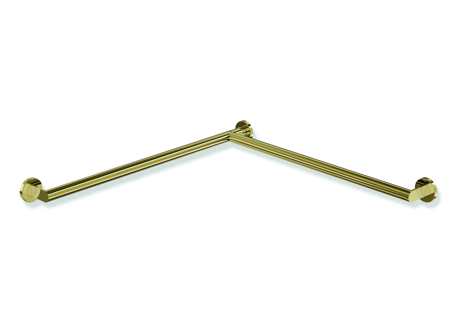 HEWI Dusch- und Wannenhandlauf System 900, Edelstahl PVD gold glänzend, Länge 765 mm, Durchmesser 32 mm, rechts HEWI Dusch- und Wannenhandlauf System 900, Edelstahl PVD gold glänzend, Länge 765 mm, Durchmesser 32 mm, rechts