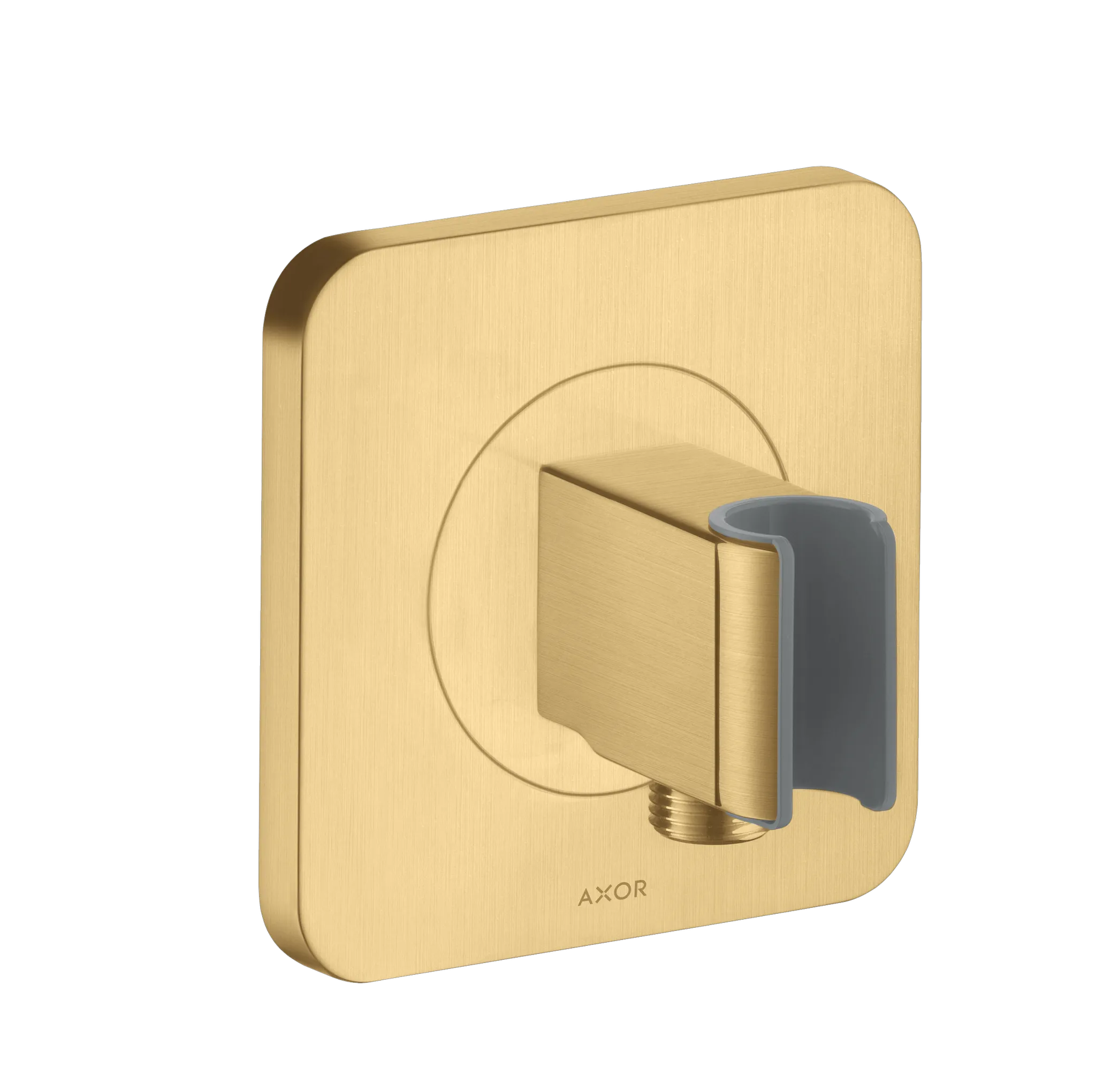 Hansgrohe AXOR Citterio E Brausenhalter Brushed Gold Optic, 120/120 softsquare, Anschluss G 1/2