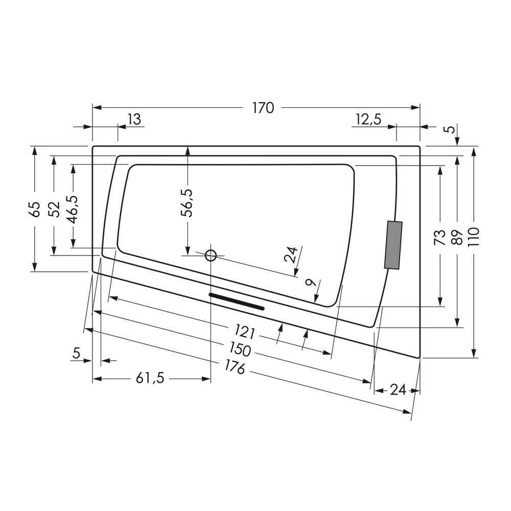 repaBAD Badewanne „Genf Duo“ trapez 1700 mm, links in Weiß Matt repaBAD Badewanne „Genf Duo“ trapez 1700 mm, links in Weiß Matt