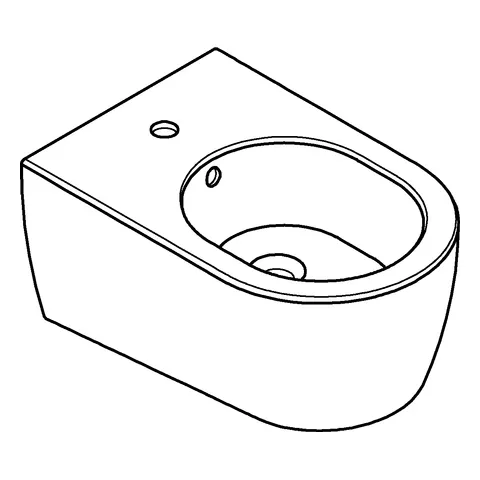 Wandbidet Essence 39574_H, 1 Hahnloch, mit Überlauf, aus Sanitärkeramik, PureGuard Hygieneoberfläche, alpinweiß Wandbidet Essence 39574_H, 1 Hahnloch, mit Überlauf, aus Sanitärkeramik, PureGuard Hygieneoberfläche, alpinweiß