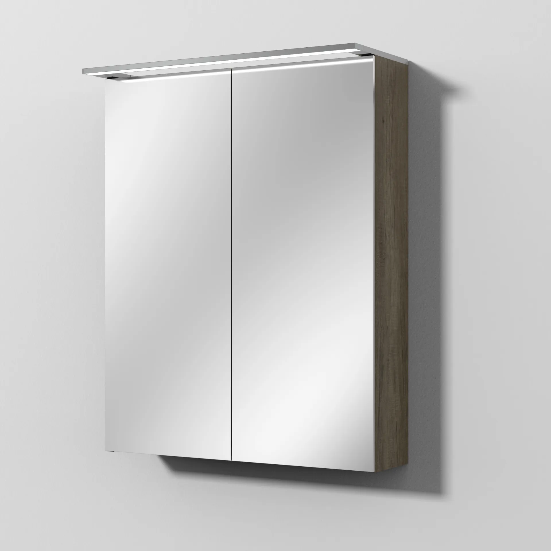 Sanipa Wandvorbau Spiegelschrank „Malte“ 600 × 750 × 149 mm in Eiche Nebraska
