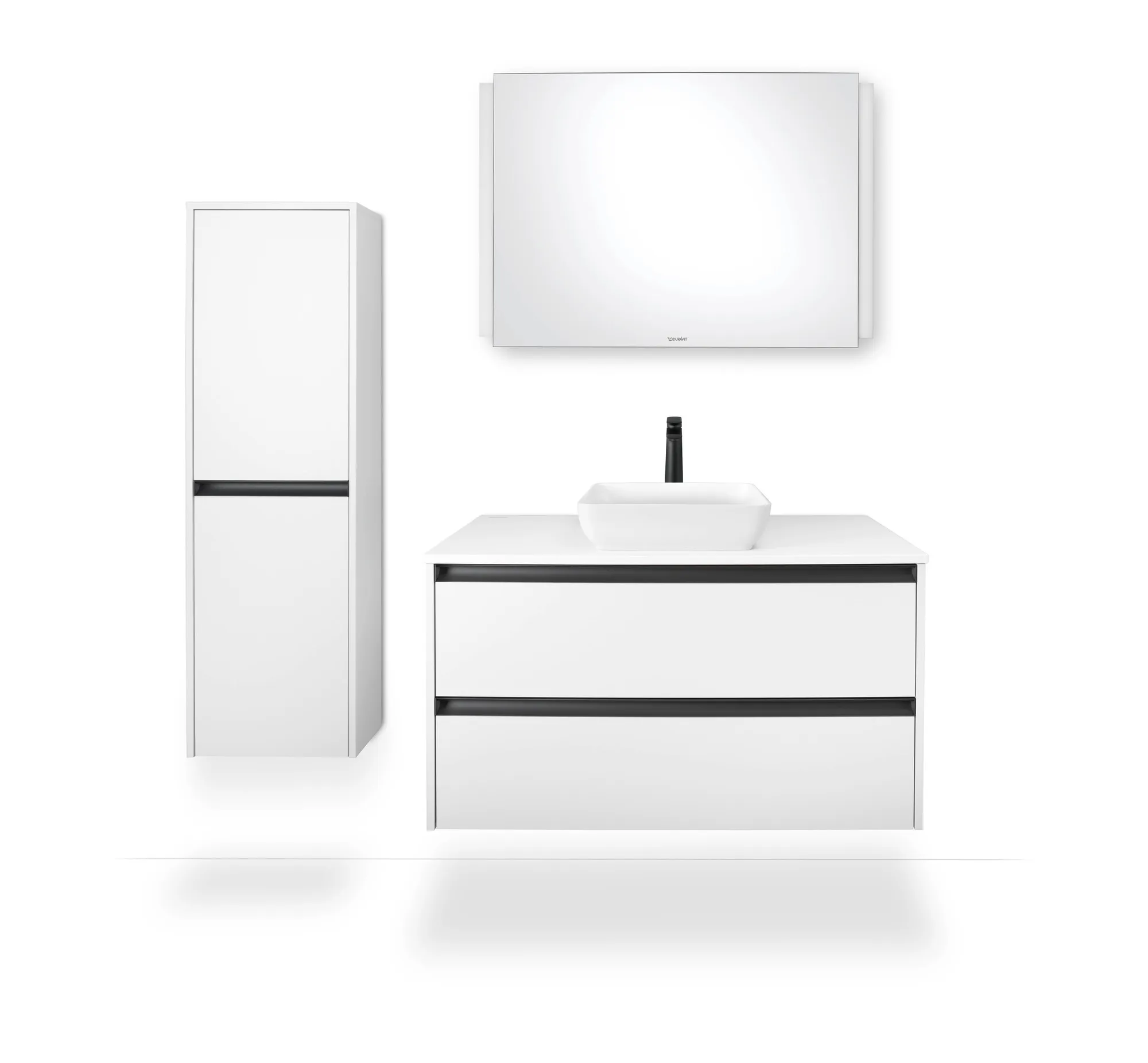 Einhand-Waschtischarmatur „Tulum by Starck“ Ausladung 155 mm in Schwarz (matt)