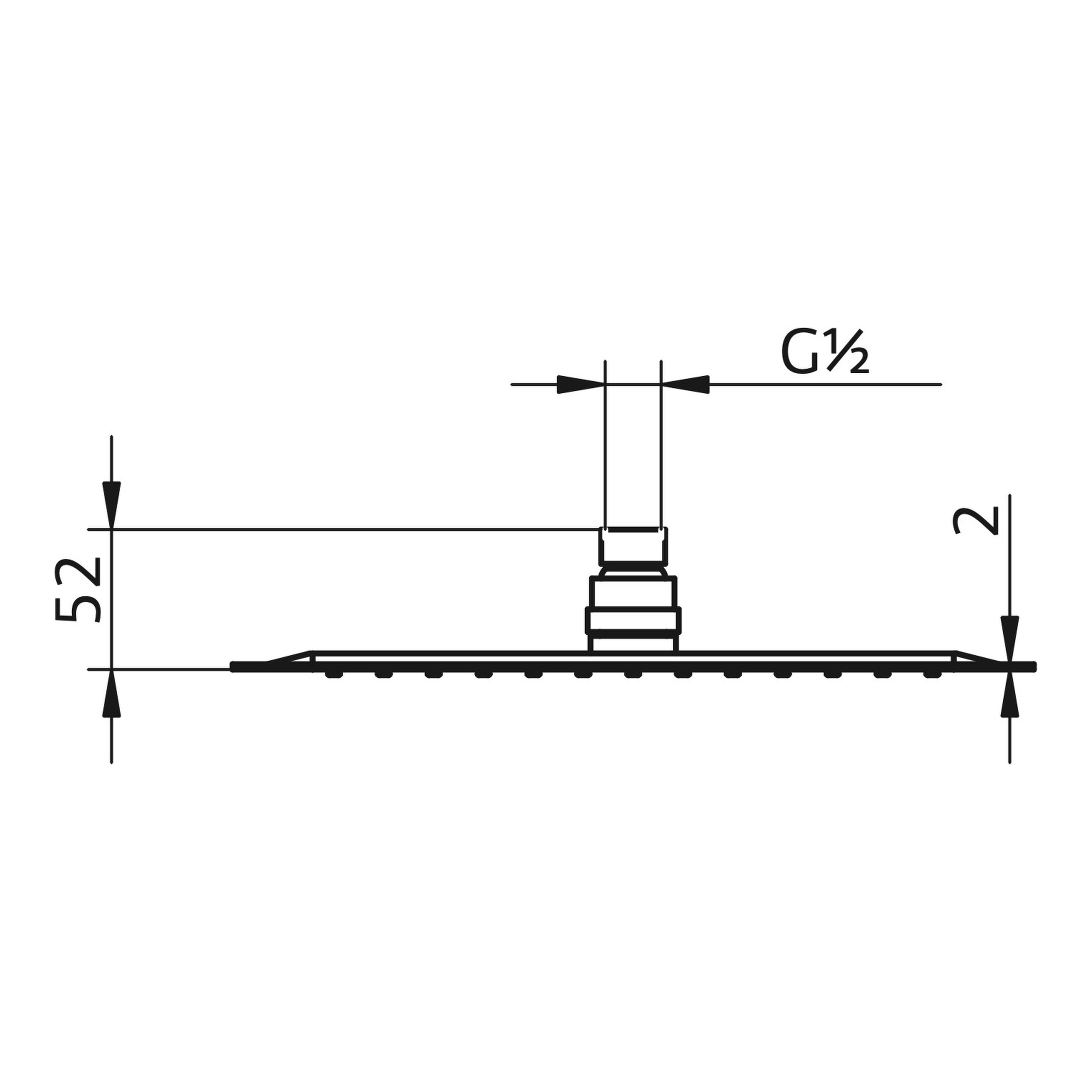 HSK Kopfbrause superflach 30 cm in Edelstahl poliert HSK Kopfbrause superflach 30 cm in Edelstahl poliert