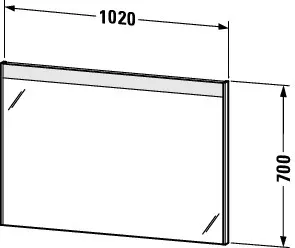 Duravit Spiegel „Brioso“ 102 × 70 cm