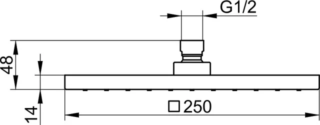 Edition 300 53086050100 Kopfbrause eckig 250 x 250 mm Nickel gebürstet Edition 300 53086050100 Kopfbrause eckig 250 x 250 mm Nickel gebürstet