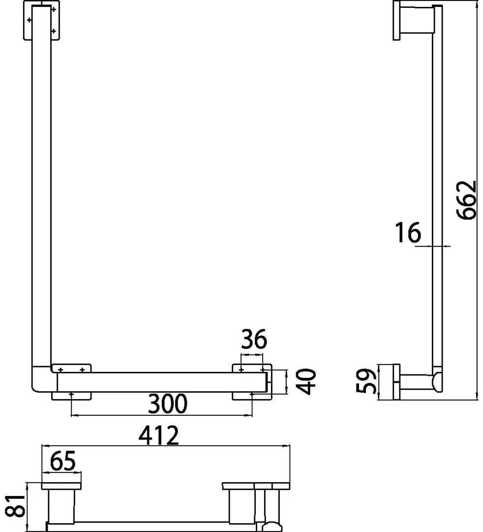 loft Winkelgriff, rechts, 90 Grad, mit Befestigungsmaterial, chrom loft Winkelgriff, rechts, 90 Grad, mit Befestigungsmaterial, chrom