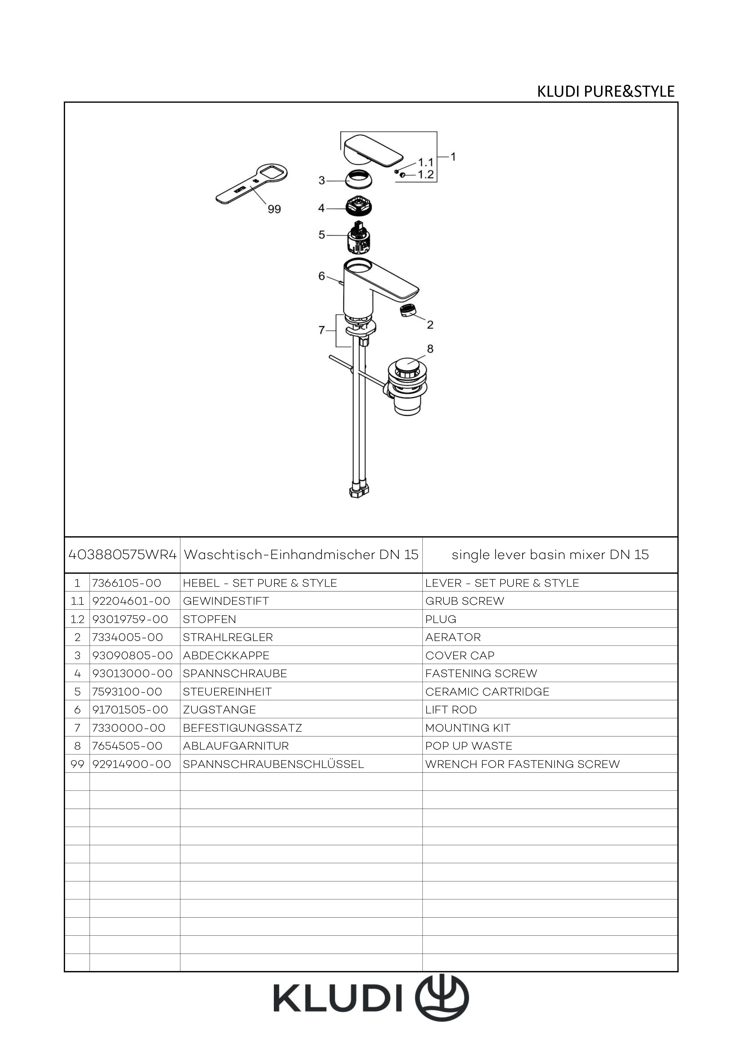PURE & STYLE WaschtischEHM 75 EcoPlus m. Metallablaufg. chrom PURE & STYLE WaschtischEHM 75 EcoPlus m. Metallablaufg. chrom