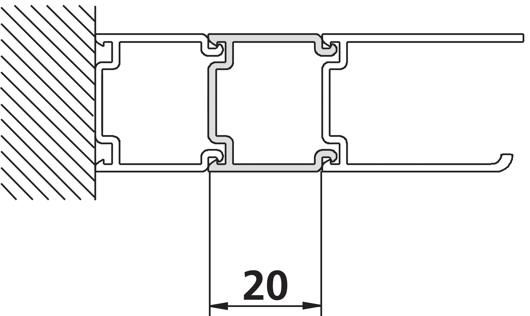 Kermi Duschdesign Stockverbreiterung „IBIZA 2000“ 1850 mm in Silber Mattglanz Kermi Duschdesign Stockverbreiterung „IBIZA 2000“ 1850 mm in Silber Mattglanz