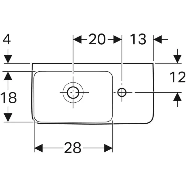 Wandwaschtisch mit Ablagefläche „Renova Compact“, rechteckig, mit Überlauf, Hahnlochposition rechts 50 × 25 cm in weiß alpin Wandwaschtisch mit Ablagefläche „Renova Compact“, rechteckig, mit Überlauf, Hahnlochposition rechts 50 × 25 cm in weiß alpin