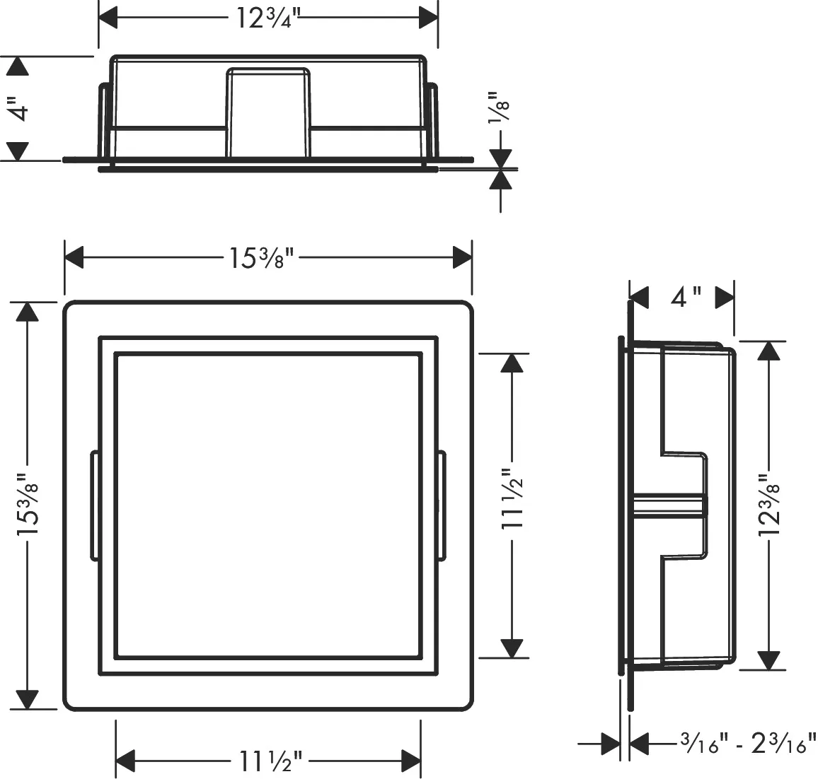 XtraStoris Individual Wandnische mit Designrahmen 300x300x100mm MSW/BST XtraStoris Individual Wandnische mit Designrahmen 300x300x100mm MSW/BST