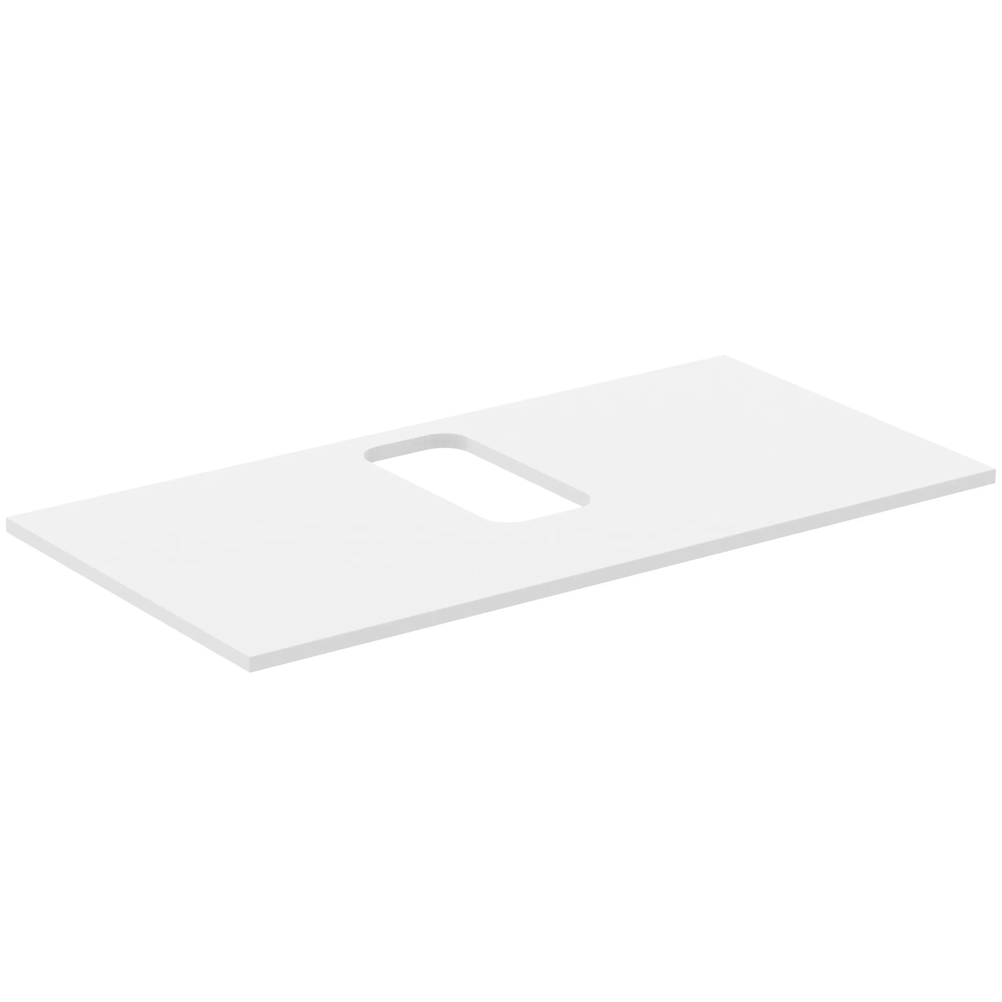 Waschtischplatte i.life B mittiger Ausschnitt für ein Wand-Waschtisch 1002x507x18mm Weiß matt Waschtischplatte i.life B mittiger Ausschnitt für ein Wand-Waschtisch 1002x507x18mm Weiß matt