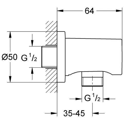 Grohe Rainshower Wandanschlussbogen 27057 DN 15 chrom Grohe Rainshower Wandanschlussbogen 27057 DN 15 chrom