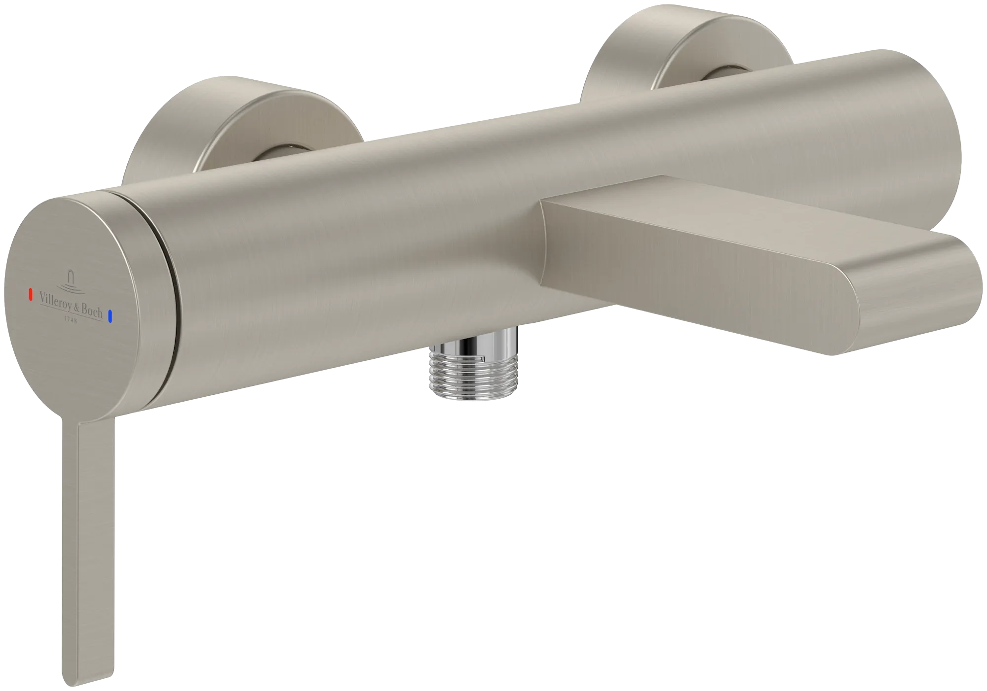 Villeroy & Boch Einhebel-Badewannenarmatur Dawn, Brushed Nickel Matt, 111 mm Höhe, 274 x 186 mm Maße Villeroy & Boch Einhebel-Badewannenarmatur Dawn, Brushed Nickel Matt, 111 mm Höhe, 274 x 186 mm Maße