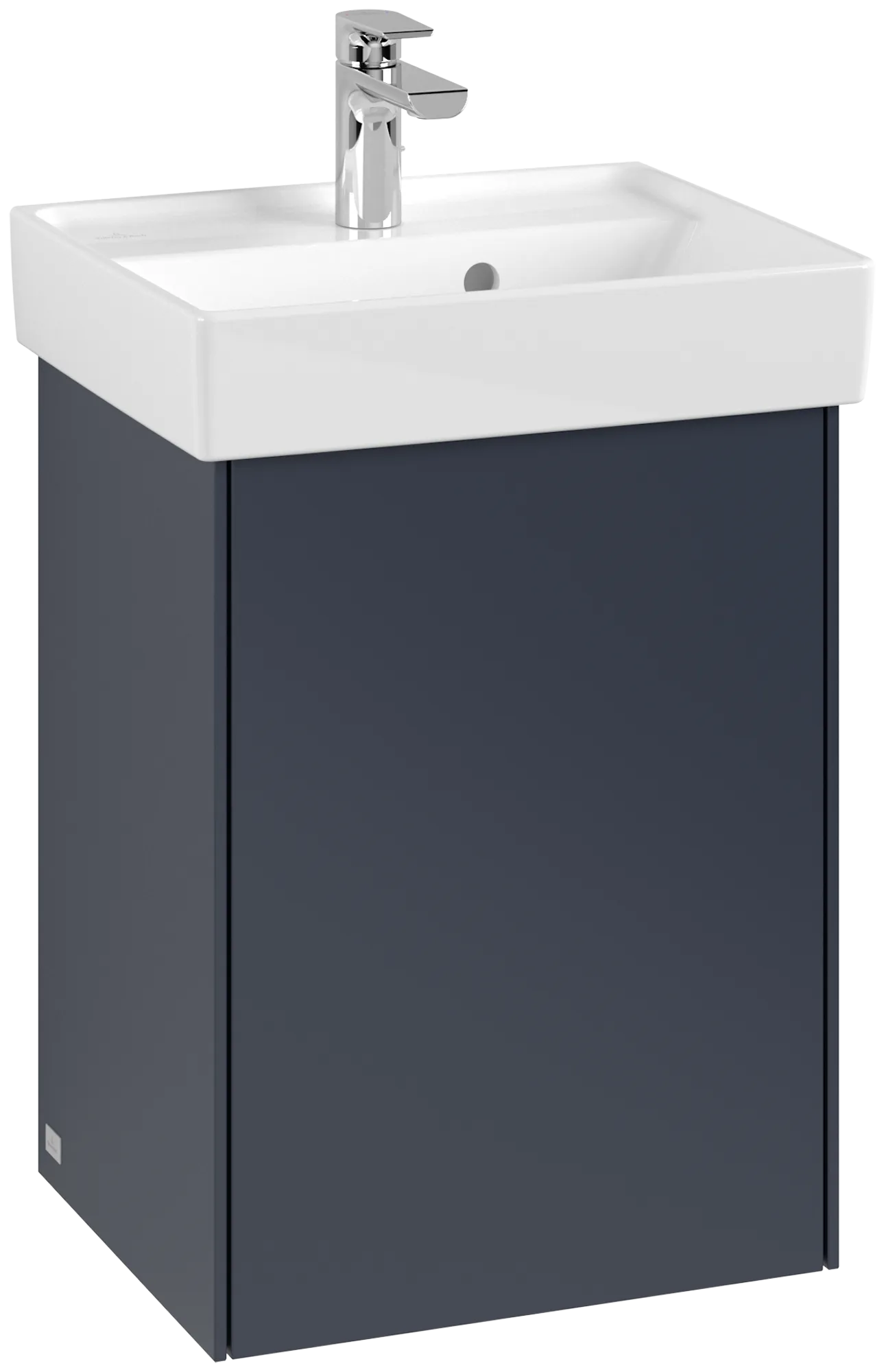 Villeroy & Boch Waschtischunterschrank mit Tür „Collaro“ 410 × 546 × 344 mm Marine Blue, für Becken mittig, Anschlag links, ohne Beleuchtung Villeroy & Boch Waschtischunterschrank mit Tür „Collaro“ 410 × 546 × 344 mm Marine Blue, für Becken mittig, Anschlag links, ohne Beleuchtung