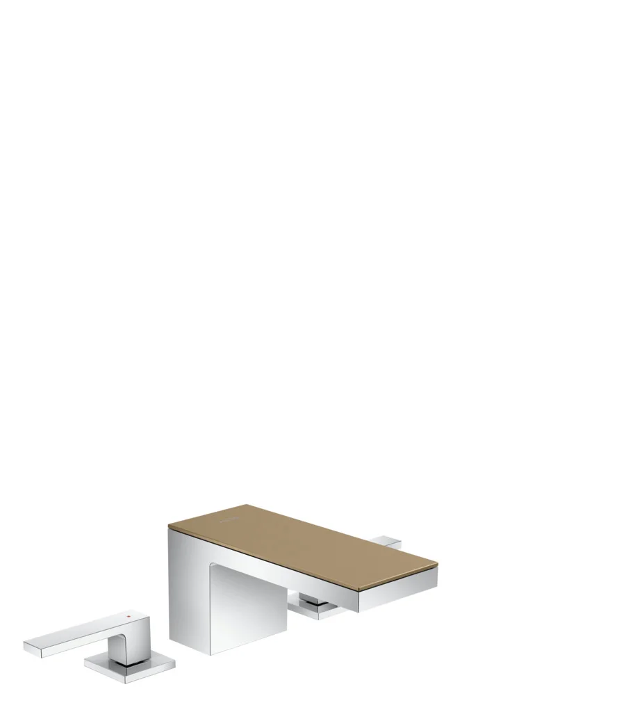 Hansgrohe AXOR MyEdition 3-Loch Waschtischarmatur Chrom, Ausladung 151 mm, Auslaufhöhe 70 mm, Hebelgriff, PowderRain Strahlart, max. Durchfluss 5 l/min, DN15 Anschluss
