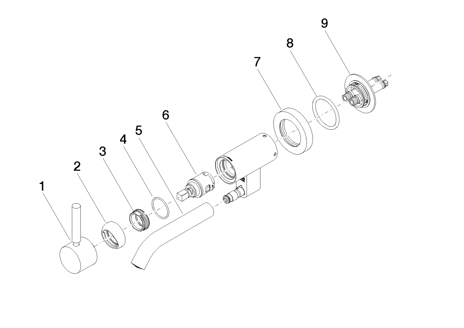Waschtisch-Wand-Einhandbatterie ohne Ablaufgarnitur META Chrom 36805660 Waschtisch-Wand-Einhandbatterie ohne Ablaufgarnitur META Chrom 36805660