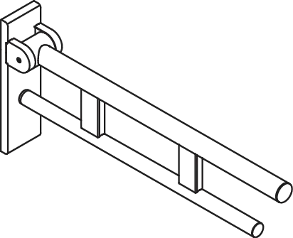 HEWI Toilettenstütze „System 900“, Befestigung verdeckt