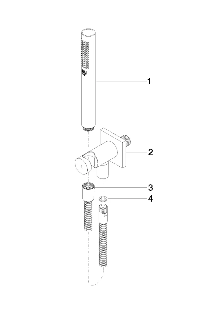 Schlauchbrausegarnitur mit integriertem Brausehalter SERIENSPEZIFISCH Chrom 27802970 Schlauchbrausegarnitur mit integriertem Brausehalter SERIENSPEZIFISCH Chrom 27802970