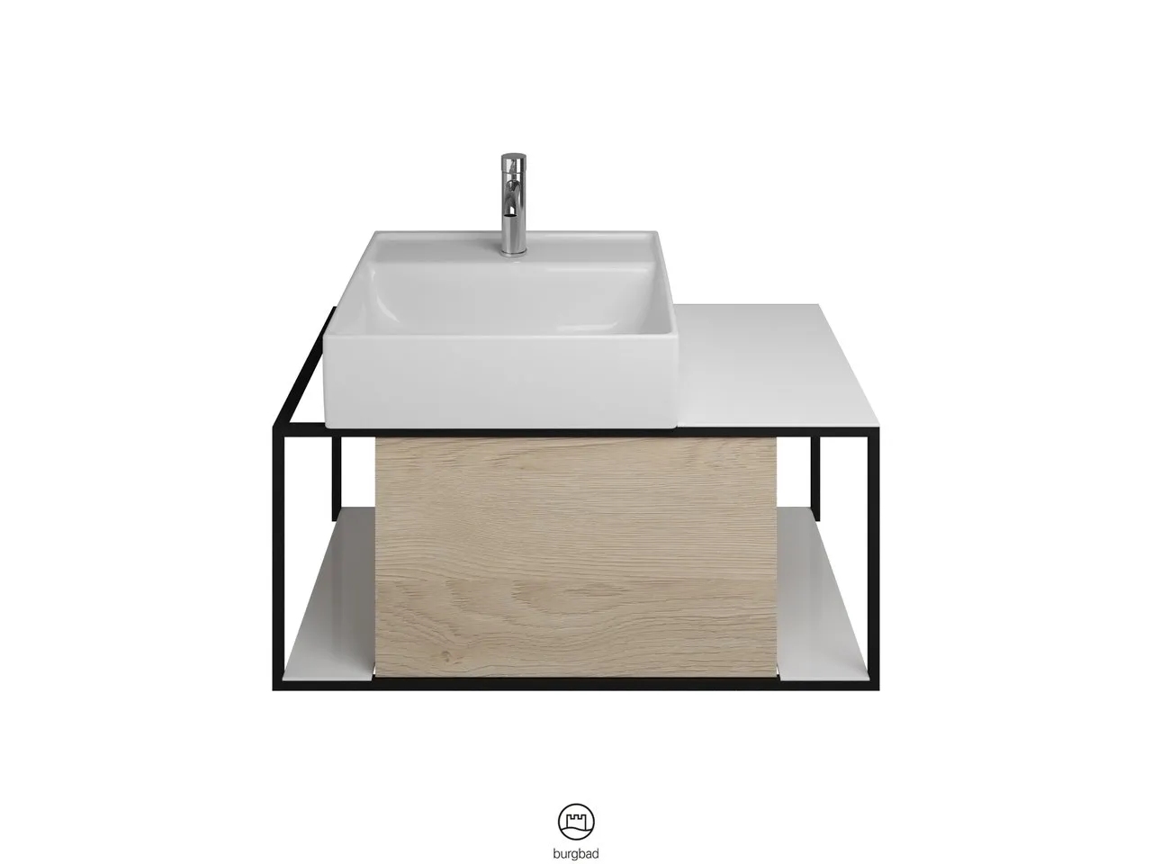 burgbad Junit Keramik-Aufsatzwaschtisch inkl. Waschtischunterschrank SFKE090 burgbad Junit Keramik-Aufsatzwaschtisch inkl. Waschtischunterschrank SFKE090
