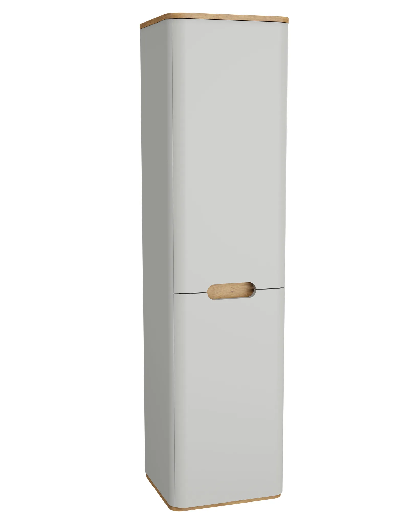 VitrA Sento Hochschrank 2 Türen Türanschlag rechts Hellgrau Matt