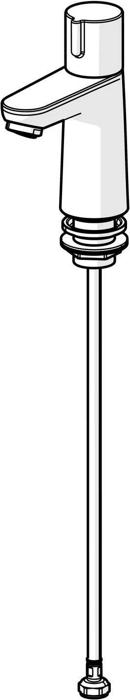 HansaNOVA EHM Kaltwasserarmatur HansaNOVA 0090 Standmontage Einhebelmischer Chrom DN15