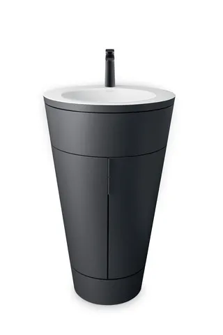 Einhand-Waschtischarmatur „Tulum by Starck“ Ausladung 110 mm in Schwarz (matt)