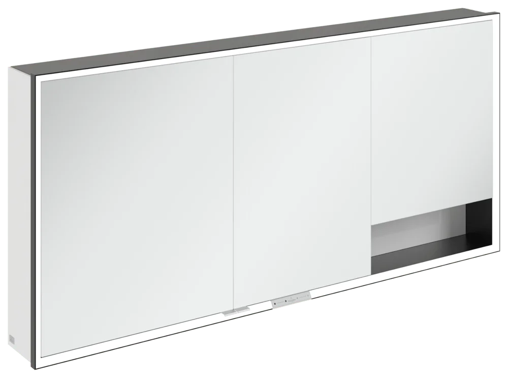 Villeroy & Boch Aufputz-Spiegelschrank My View+ B48116, 1600x750x168mm, mit Beleuchtung, Brilliant White
