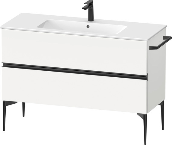 Duravit Waschtischunterschrank „Sivida“ 121 × 59,1 × 47,7 cm in Weiß Matt, Weiß Matt