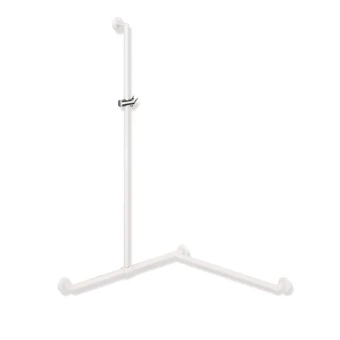 HEWI Haltegriff Ausführung rechts „System 900“ in Weiß tiefmatt / Chrom HEWI Haltegriff Ausführung rechts „System 900“ in Weiß tiefmatt / Chrom