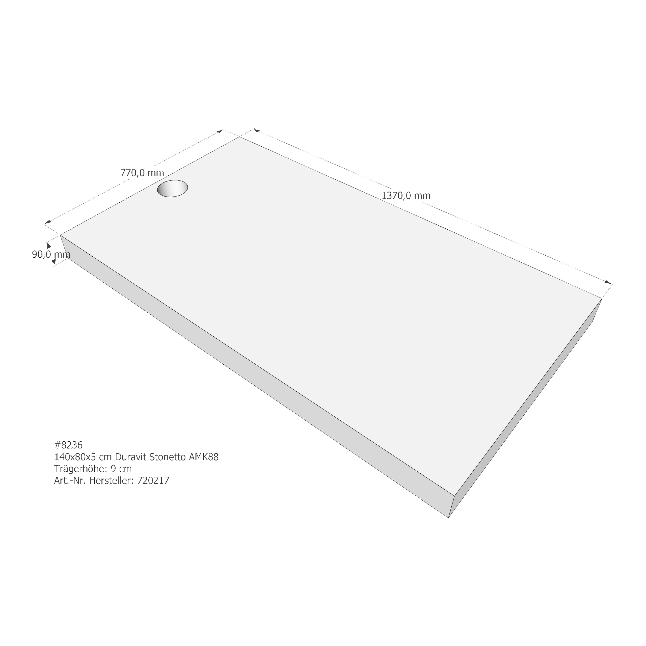 Duschwannenträger für Duravit Stonetto 140 × 80 × 5 cm Duschwannenträger für Duravit Stonetto 140 × 80 × 5 cm