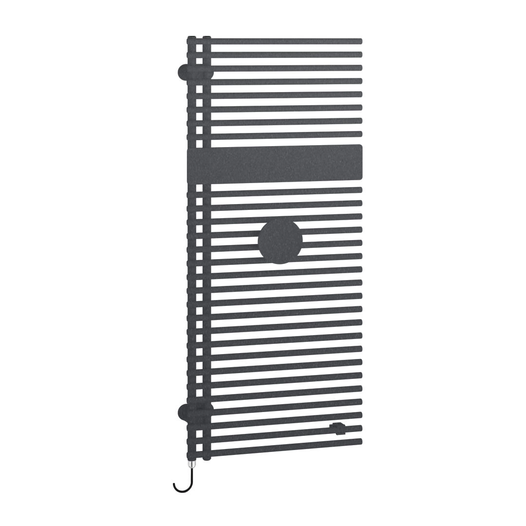 Kermi Design-Elektroheizkörper „Credo® Half® round-E“ in Anthracite Grey Kermi Design-Elektroheizkörper „Credo® Half® round-E“ in Anthracite Grey