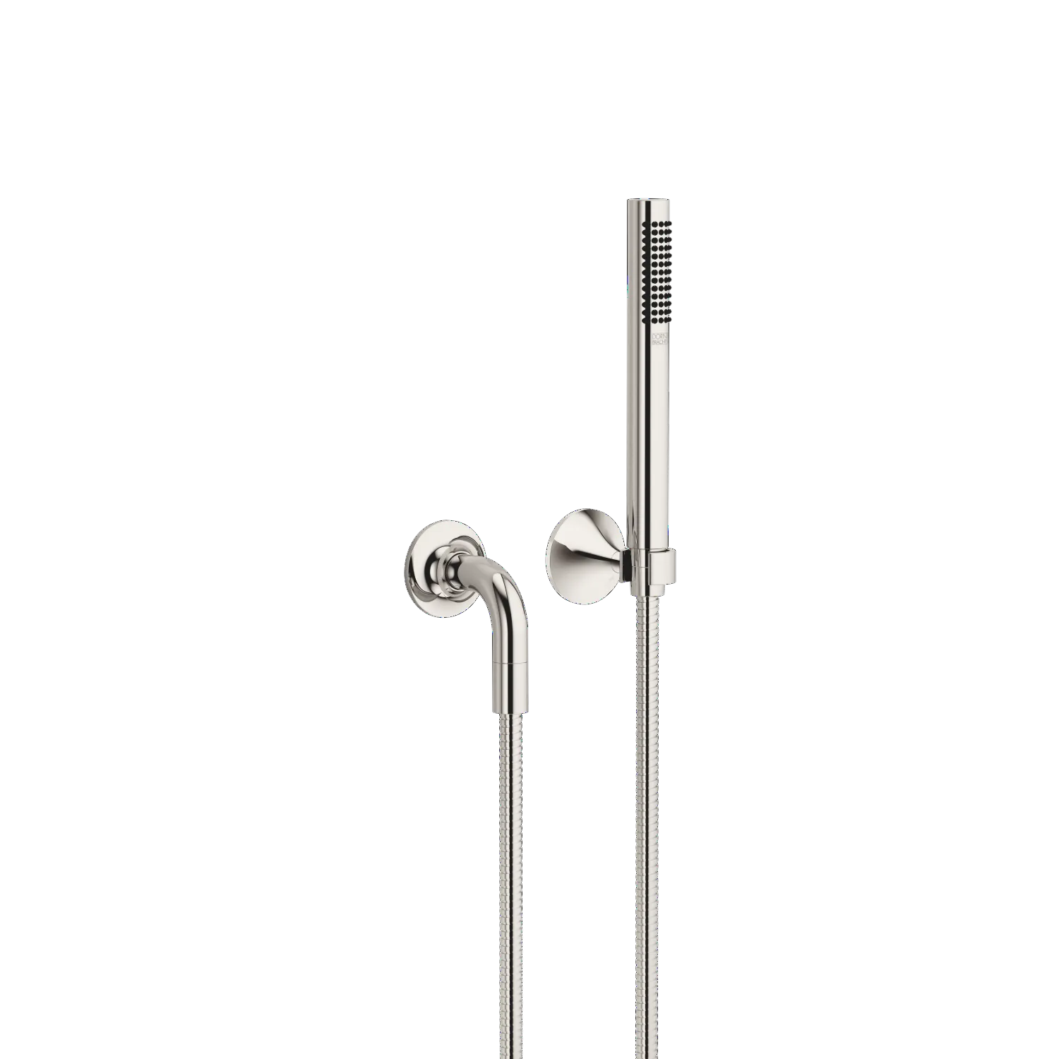 Dornbracht VAIA Schlauchbrausegarnitur mit Einzelrosetten FlowReduce - COMPACT RAIN, max. 6,8 l/min, Antikalk-System, ⅜′′, D. 60 mm, 1250 mm,