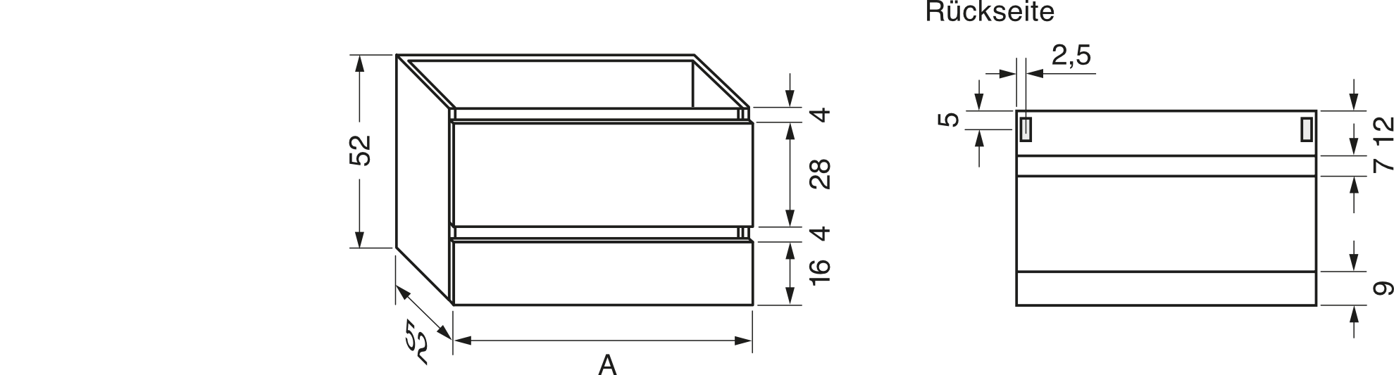 repaBAD Unterschrank Cube 52WP/ 100 cm repaBAD Unterschrank Cube 52WP/ 100 cm