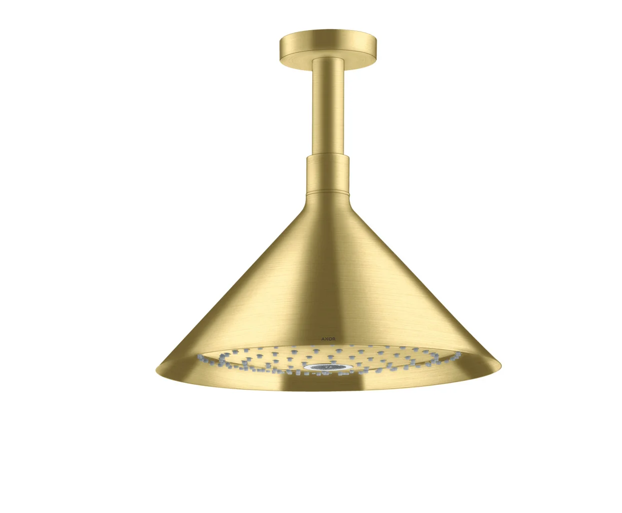 Hansgrohe AXOR Showers/ Front Kopfbrause 240 2jet mit Deckenanschluss BB, Brushed Brass, 279 mm Brausekopfgröße