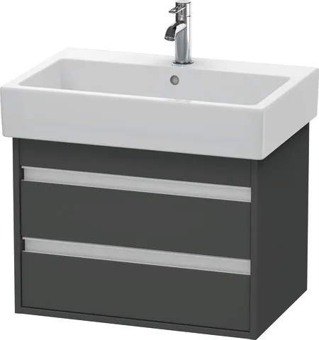 Duravit Waschtischunterschrank wandhängend „Ketho“ 65 × 48 × 44 cm Graphit Matt