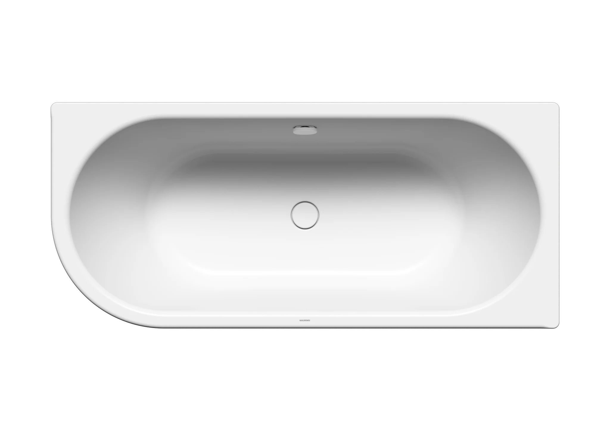 Kaldewei CENTRO DUO 1 LINKS Badewanne, oval, 1800 x 800 mm, alpinweiß, Sonderüberlauf
