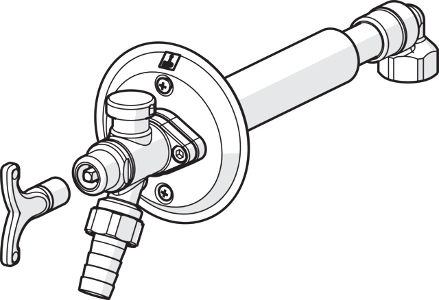 HA Gartenventil HANSA 6950 mit Sicherungseinrichtung DN15 Chrom