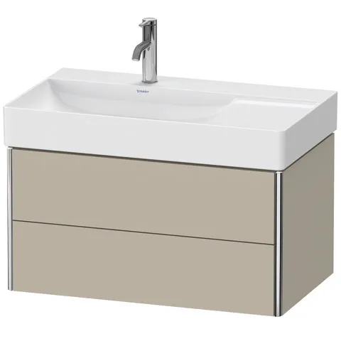 Duravit Waschtischunterschrank wandhängend „XSquare“ 78,4 × 39,7 × 46 cm Taupe Seidenmatt Duravit Waschtischunterschrank wandhängend „XSquare“ 78,4 × 39,7 × 46 cm Taupe Seidenmatt