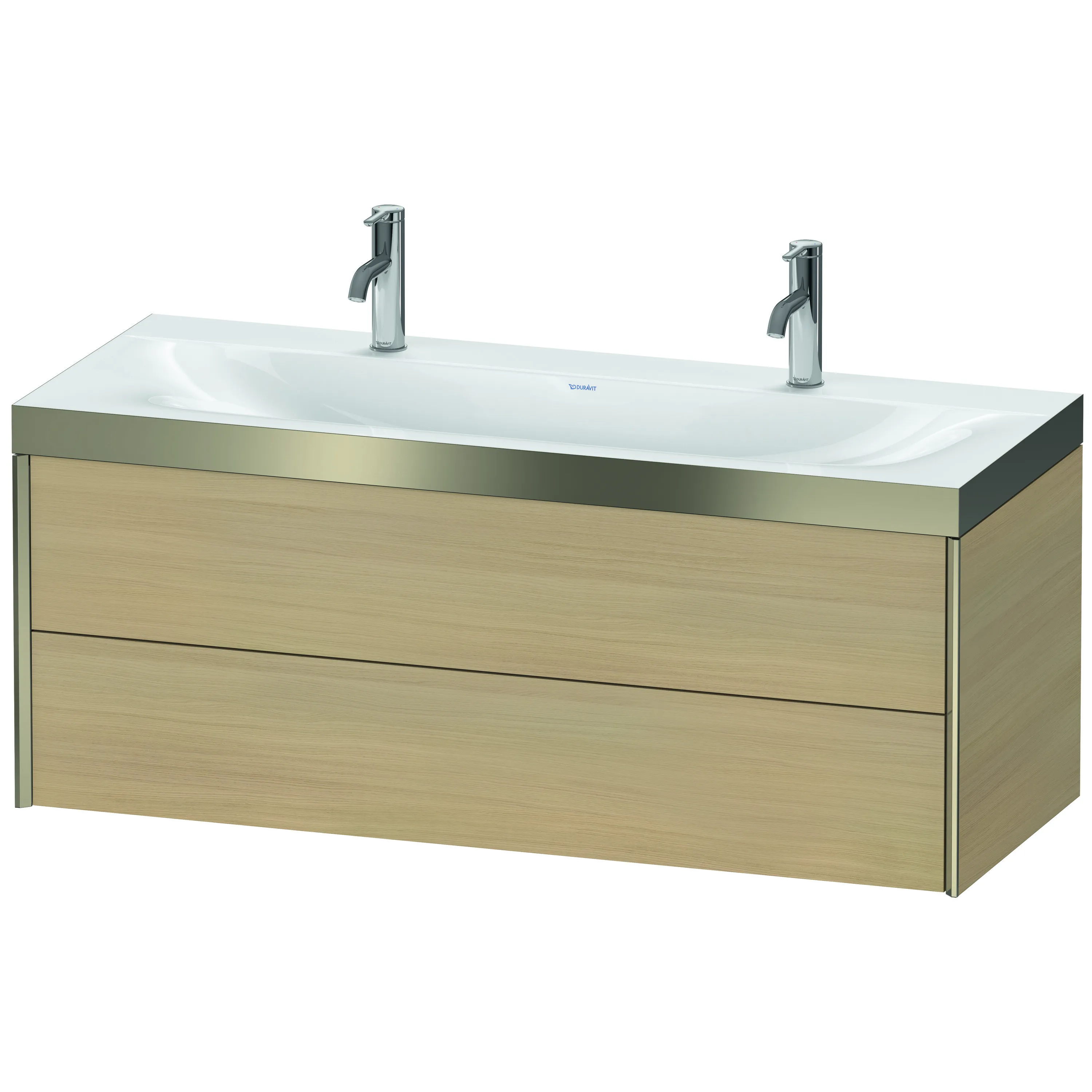 Duravit Waschtischunterschrank wandhängend „XViu“ 120 × 50,3 × 48 cm in Mediterrane Eiche