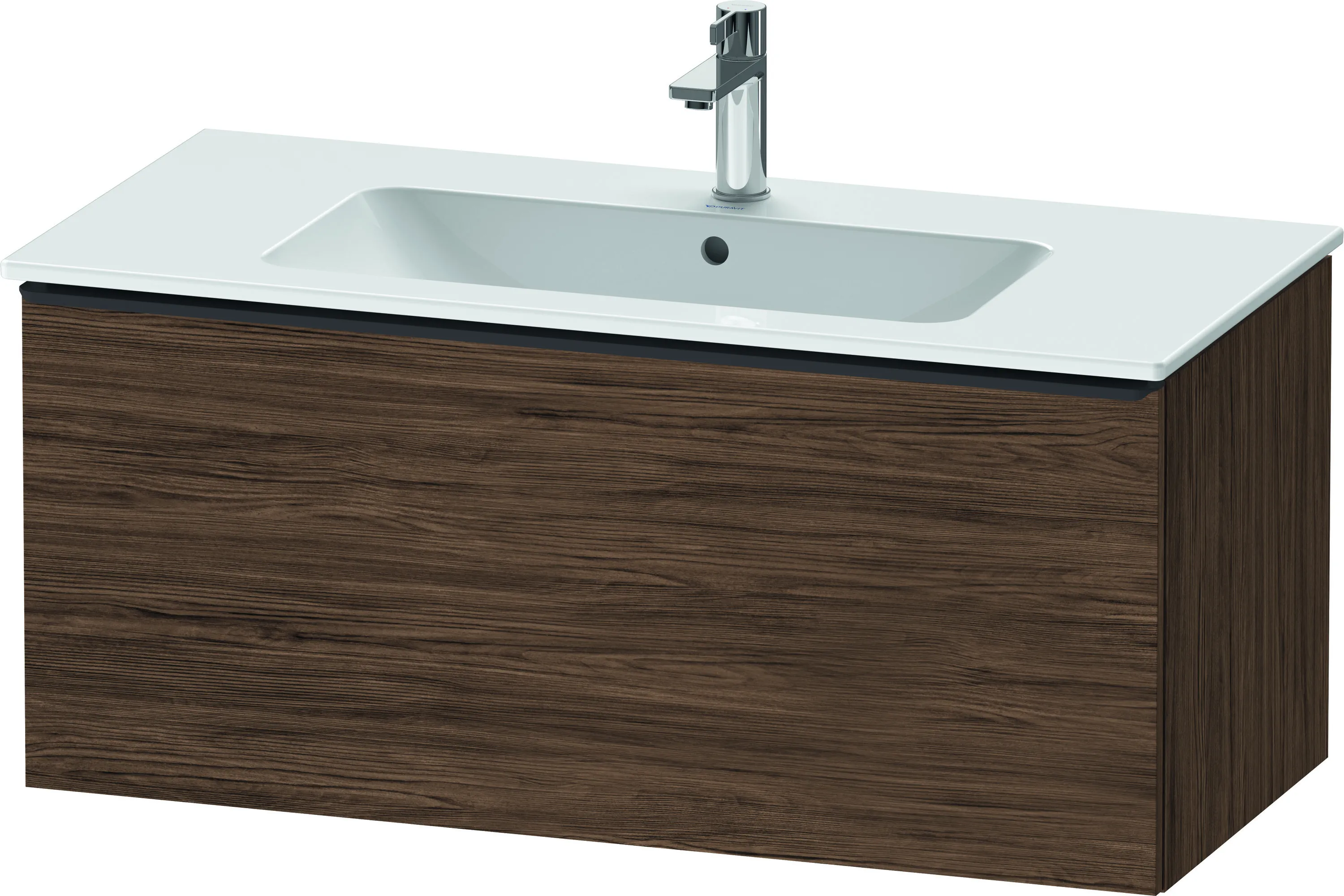 Duravit Waschtischunterschrank wandhängend „D-Neo“ 101 × 44 × 46,2 cm in Nussbaum Dunkel