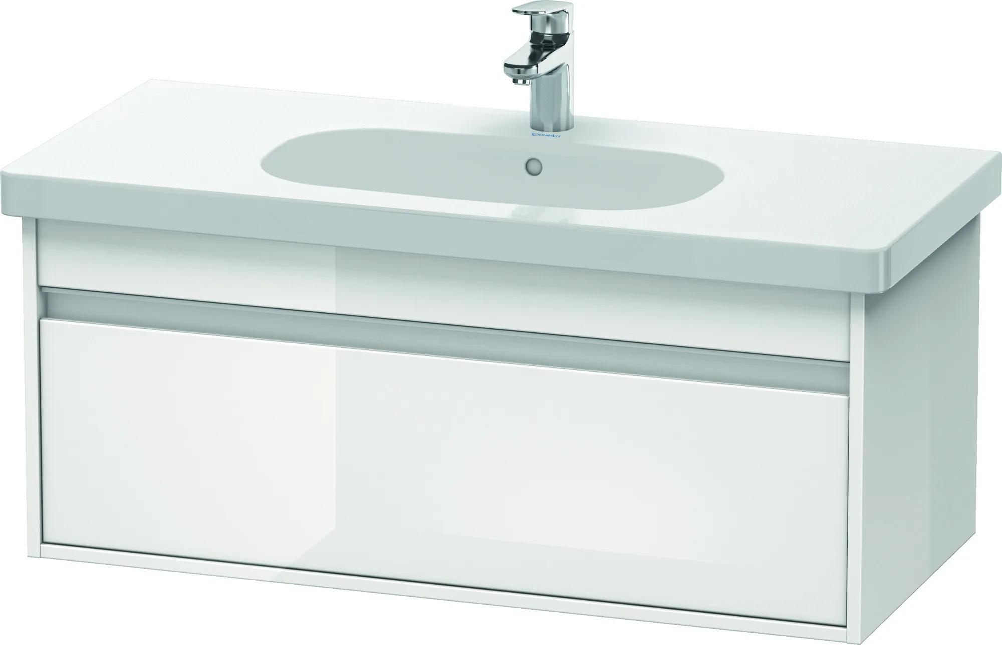Duravit Waschtischunterschrank wandhängend „Ketho“ 100 × 41 × 45,5 cm Weiß Hochglanz