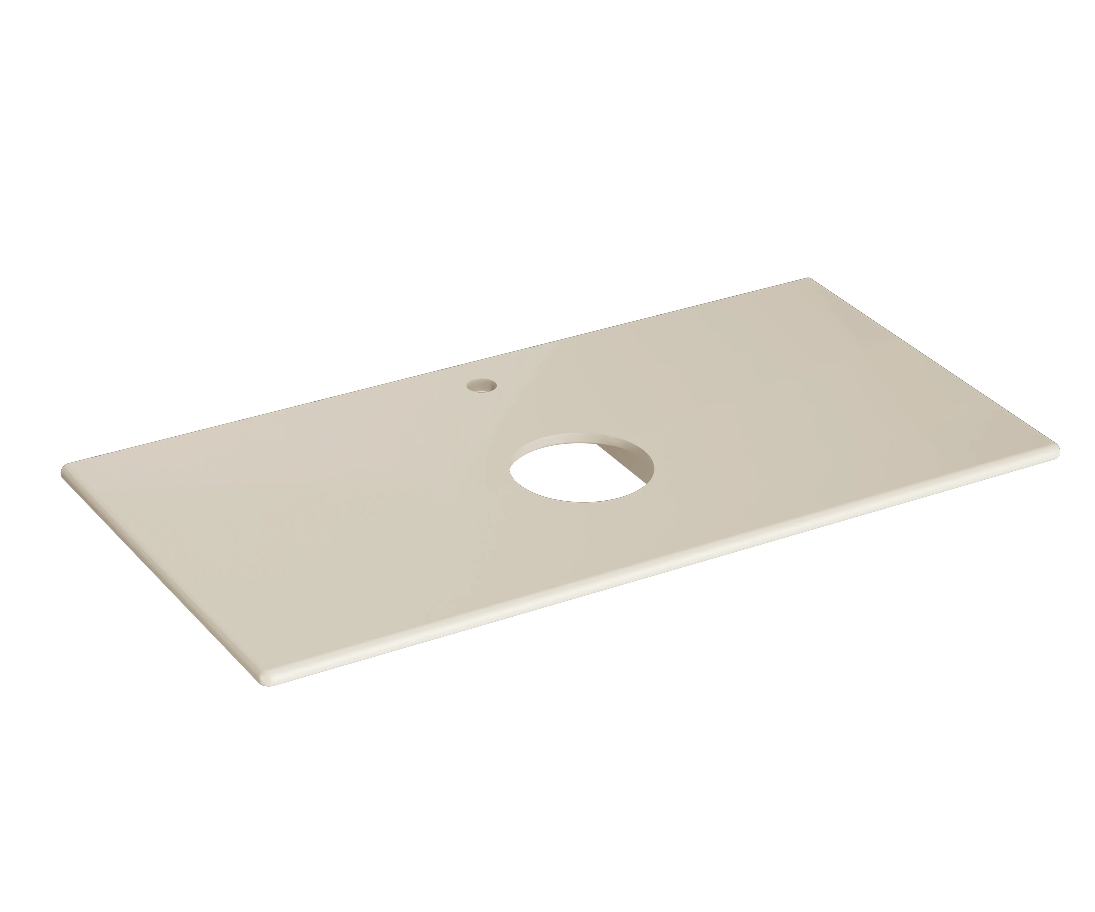 New Metropole Konsolenplatte 100 x 50 cm zu Aufsatzschale rund Sandbeige Matt mit Oberflächenveredelung Clean