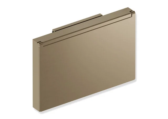 HEWI WC-Papierhalter System 900Q, PVD bronze gebürstet, 140 mm breit, 90 mm hoch, 23 mm tief, für WC-Rollen bis 120 mm Breite