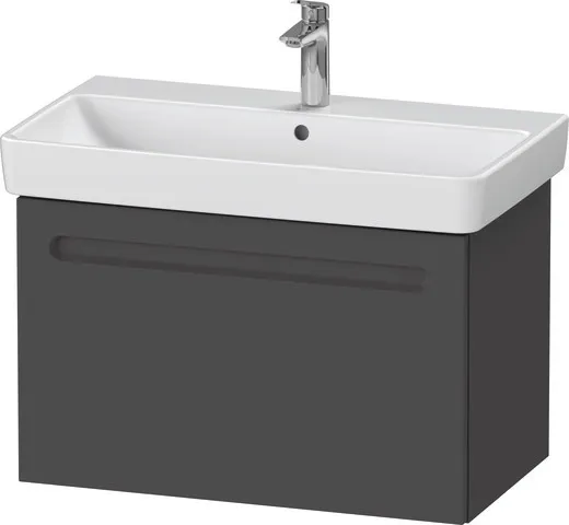 Duravit Waschtischunterschrank wandhängend „No.1“ 74 × 47,8 × 42,6 cm in Graphit Matt