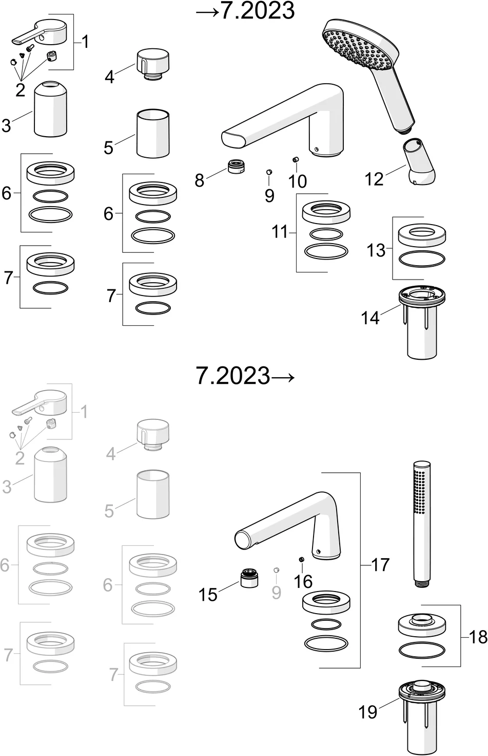 HansaRONDA Wannenarmatur Hansaronda neu Einhebelmischer Fertigmontageset für Wanne/Brause 0340 Rosette rund 3-strahlig 72 mm Chrom HansaRONDA Wannenarmatur Hansaronda neu Einhebelmischer Fertigmontageset für Wanne/Brause 0340 Rosette rund 3-strahlig 72 mm Chrom
