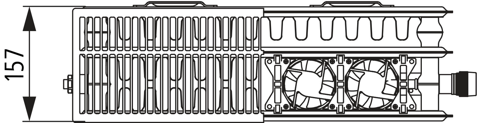 Kermi Wärmepumpen-Design-Flachheizkörper „x-flair Plan-V“ 60 × 90 cm in Weiß