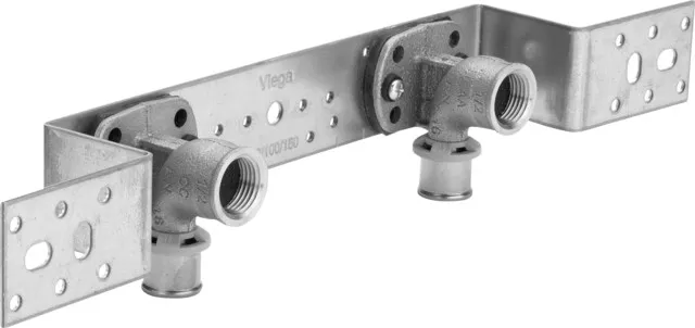 Viega „Sanfix P“ Montageschiene für Wandscheibe verzinkt 16 × 1/2″ × 70/100/150 mm Viega „Sanfix P“ Montageschiene für Wandscheibe verzinkt 16 × 1/2″ × 70/100/150 mm