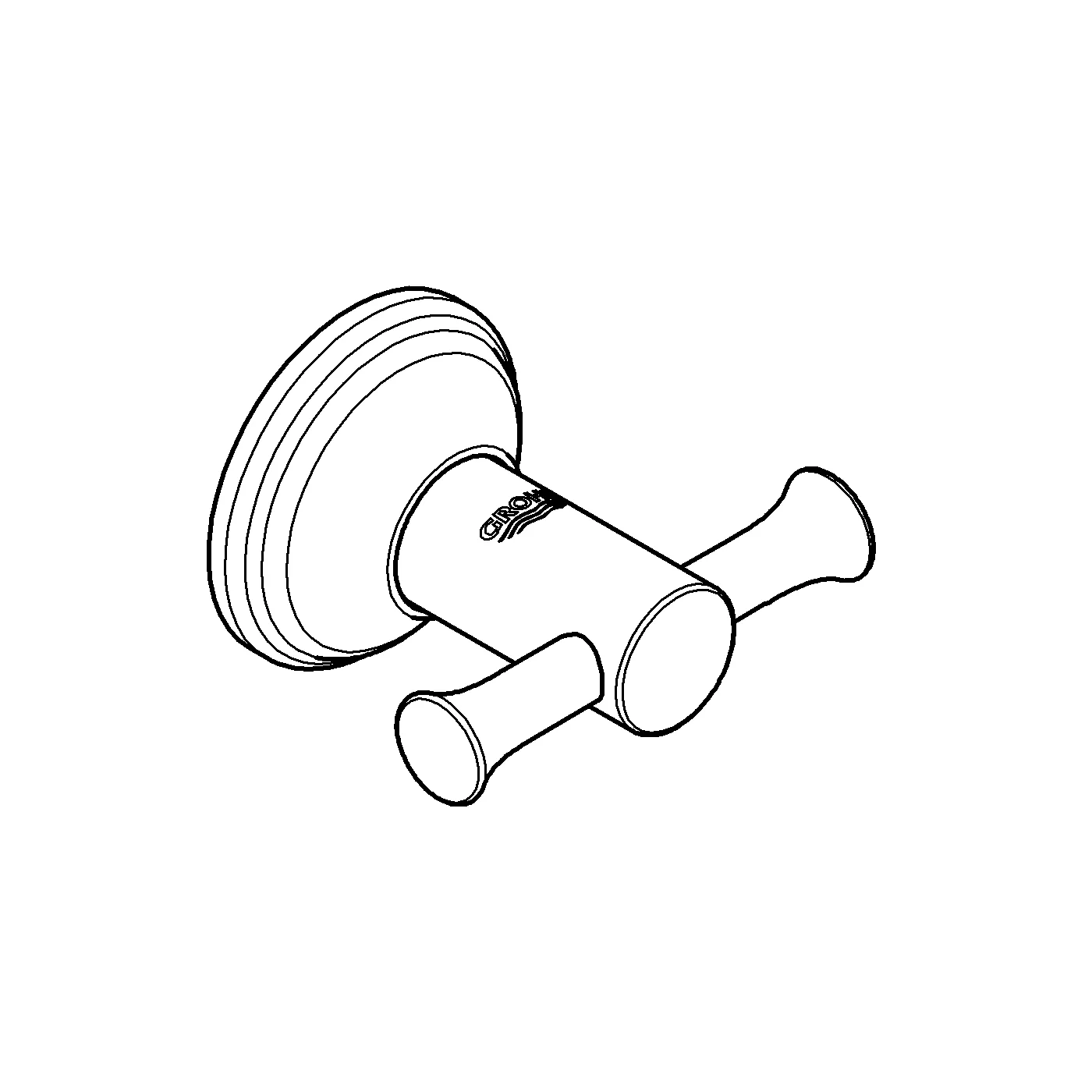 Bademantelhaken Essentials Authentic 40656_1, chrom Bademantelhaken Essentials Authentic 40656_1, chrom