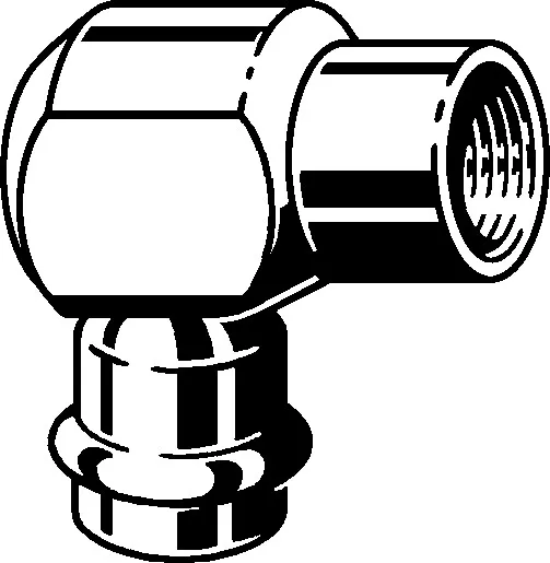 „Prestabo“ 90°-Winkel mit 1 Muffe und Innengewinde 22 mm × 3/4″