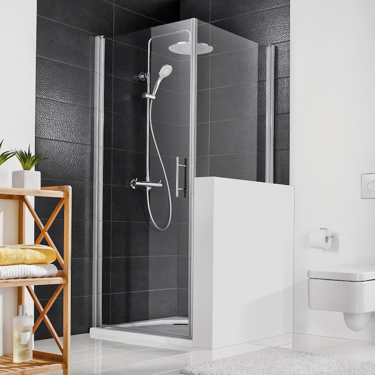 HSK gerahmte verkürzte Seitenwand für Drehtür „Favorit Nova“ Glas Klar hell, Profile Weiß, für 750 mm, H: 1700 mm HSK gerahmte verkürzte Seitenwand für Drehtür „Favorit Nova“ Glas Klar hell, Profile Weiß, für 750 mm, H: 1700 mm